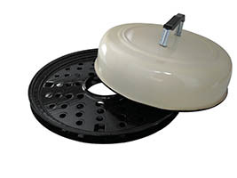 Enamel color circular grill